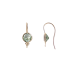 Green Amethyst Drop Earrings