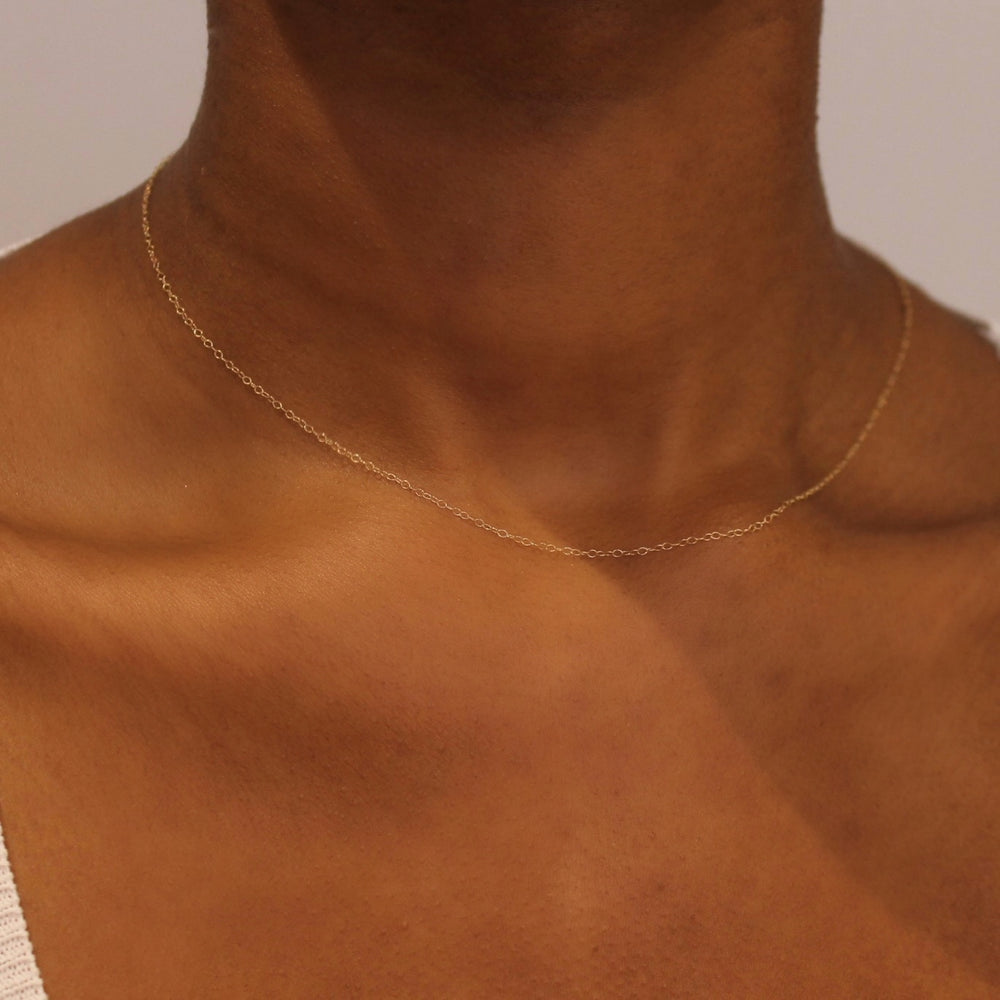 14KT Gold Cable Chain Necklace