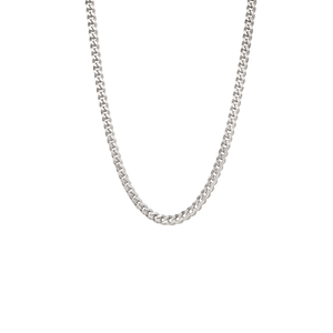 Silver Curb Chain Necklace