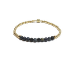 Bracelet with gold and blue jasper beads