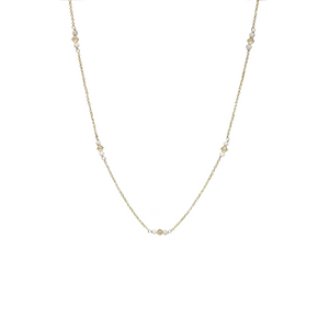 howlite beaded gold necklace