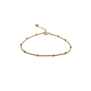 gold satellite chain anklet