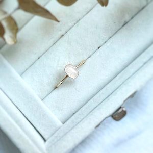 Moonstone Solitaire Ring