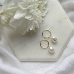 Baroque Pearl Mini Hoop Earrings