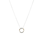 Silver circle short necklace