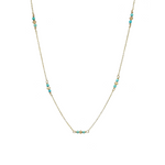 turquoise beaded gold necklace