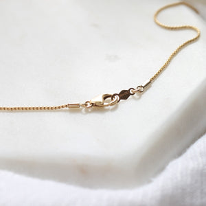 Gold Venetian Round Box Chain Necklace