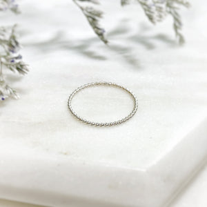 silver twisted stacking ring